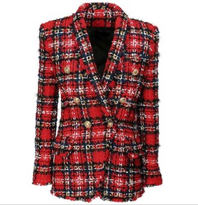 tweed red blazer
