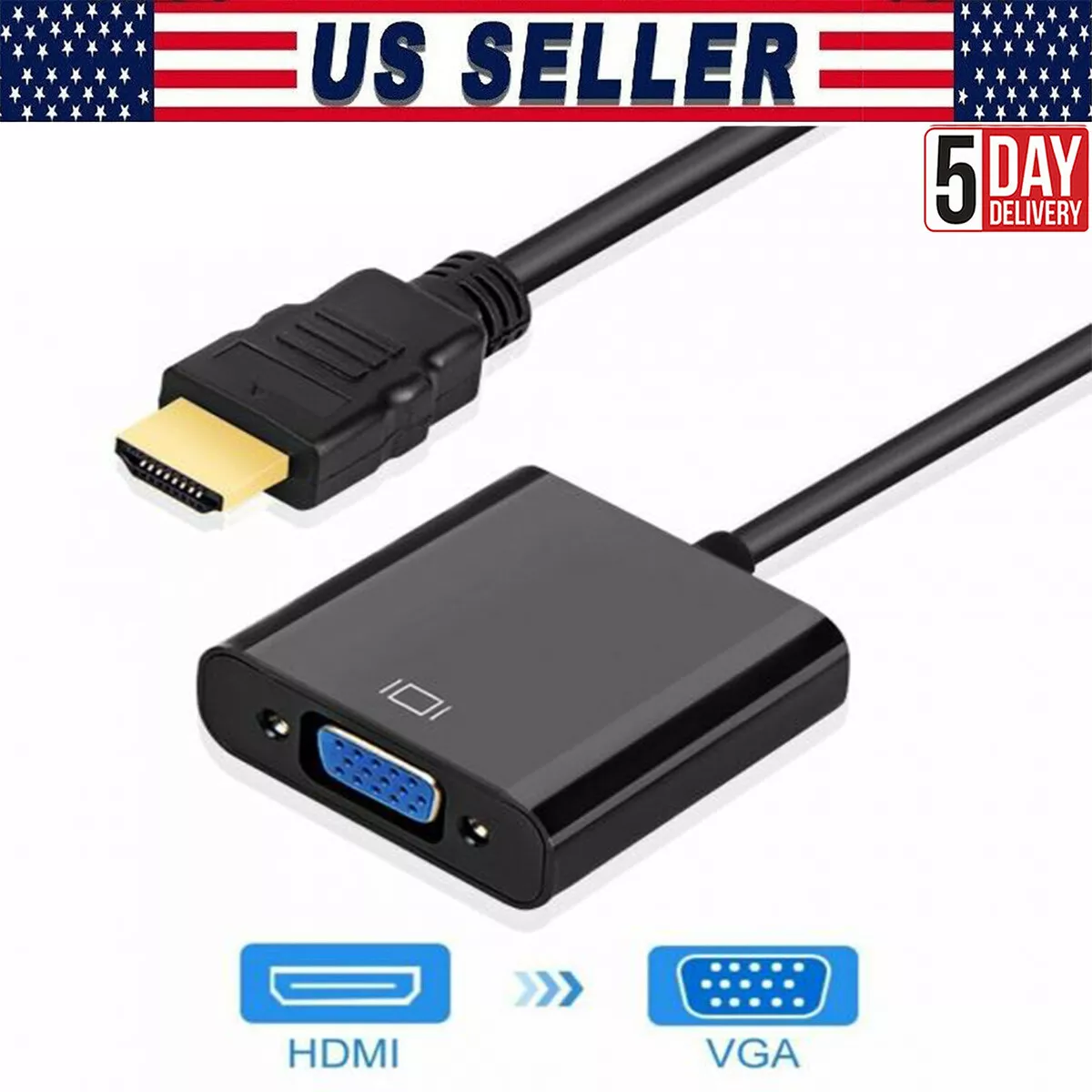 Cable adaptador HDMI a VGA - 23 cm 