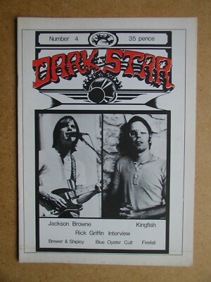 Dark Star Magazine. Issue 4. 1976. Jackson Browne, Rick Griffin etc