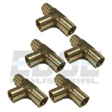  10 PACK 3/4 HOSE BARB TEE Brass Pipe 3 WAY T Fitting Thread Gas Fuel Water Air