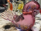 Vintage Pink Murano Formia Glass Bird Italy