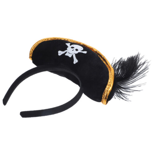  Skull Hat Headband Non-woven Fabric Child Pirate Costume Headbands Dress up - Picture 1 of 12