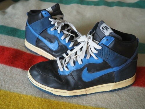NIKE North SB Dunk 2009 Blue Black Logo High Top Skate Shoes Sneakers US  Mens 12 | eBay