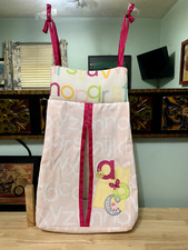 Lambs  Ivy WHITE ALPHABET PRINT Baby Nursery Diaper Holder Organizer