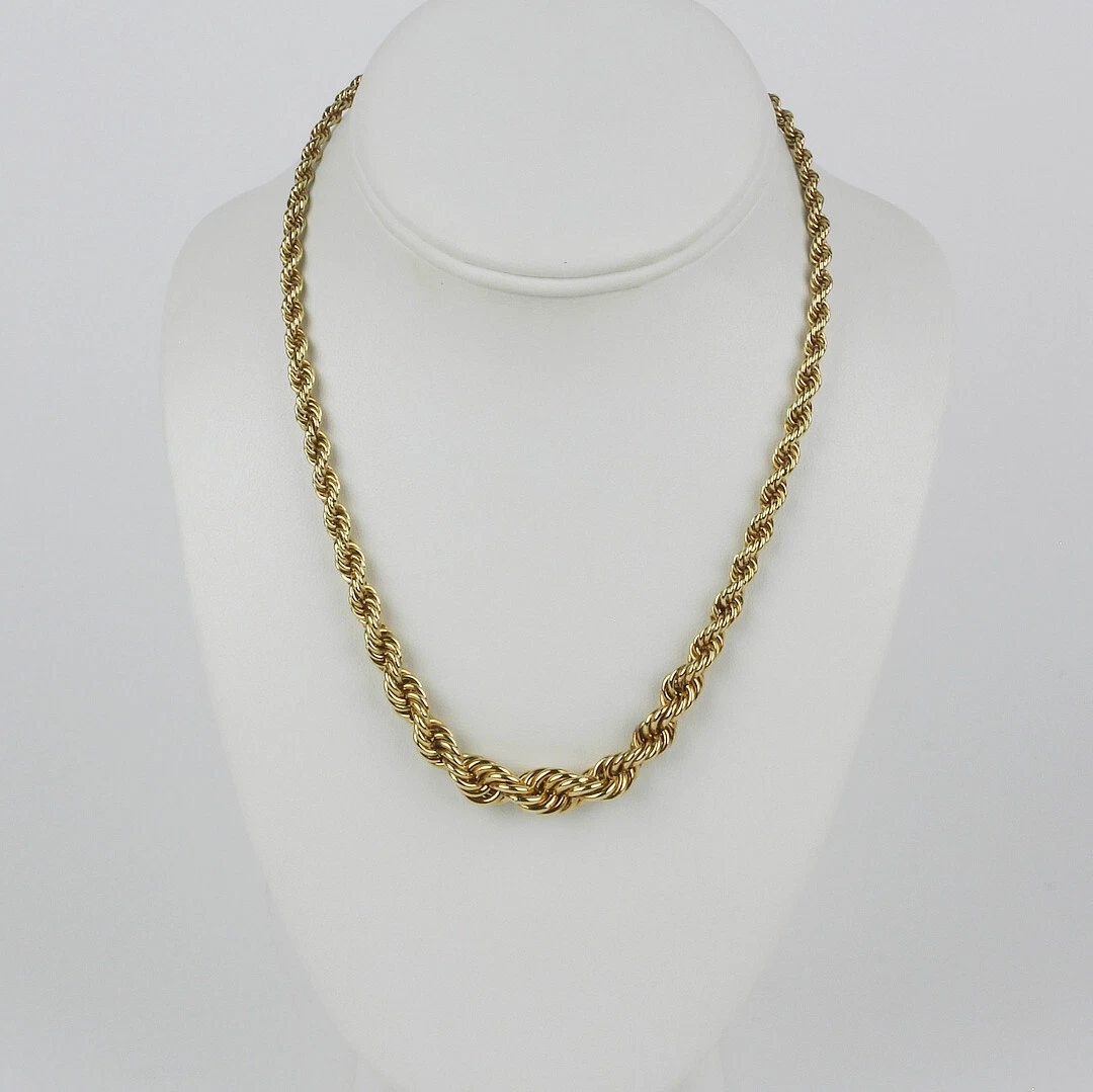 14k gold rope chain necklace deals