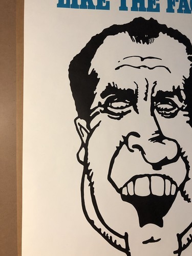 Does This Look Like The Face That Cares? President Nixon Original Vintage Poster - Picture 7 of 11