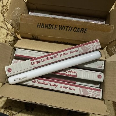 GENERAL ELECTRIC, SYLVANIA, WESTINGHOUSE L40/W GE L40 WHITE LUMILINE Light Bulb NOS 11.75" 40W VINTAGE BRAND NEW