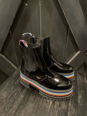 Kurt Geiger London Birdie Chelsea Rainbow Platform Boots Women's EUR 36/5.5US