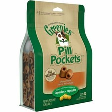 Greenies 60 Pill Pockets for Dogs Large Size Soft Dog Treats, Cheese Flavor