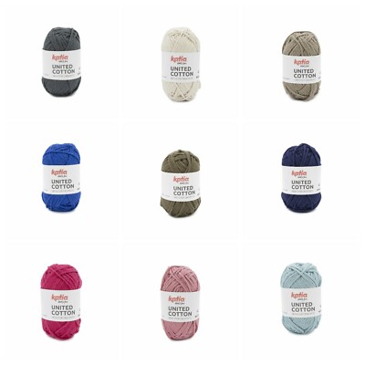 Katia - UNITED COTTON - 30 Farben - Garn - Baumwolle -25g - LL 43m -(6,00 /100g)