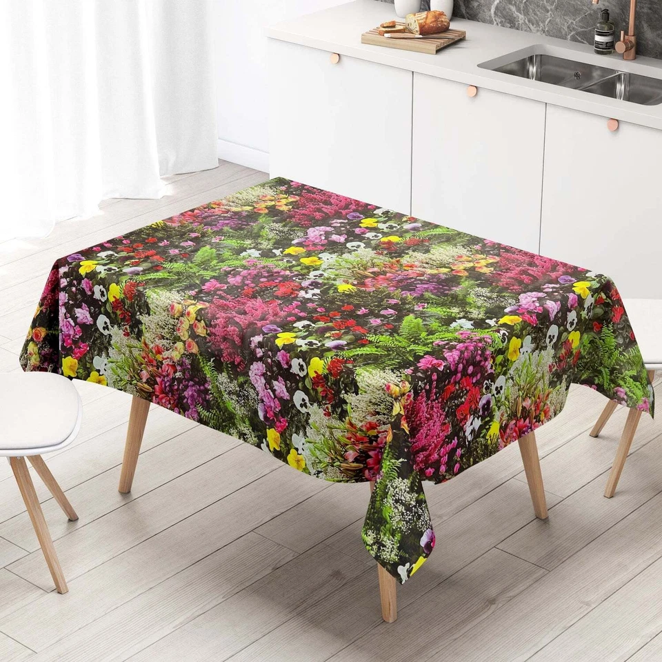 KEVKUS Wachstuch Tischdecke W270 Blumenwiese Stiefmütterchen eckig rund oval - Bild 3 von 4