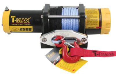 Winch T-MAX ATW-2500 | Synthetic Rope Line  | 12V 2500LB - 1135 kg