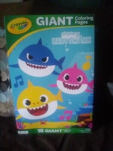 Crayola Giant Coloring Pages Pinkfong Baby Shark * 18 Giant Pages * Brand New!