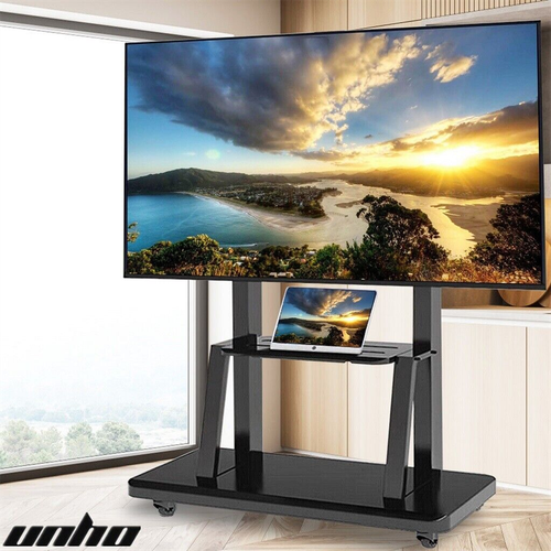 Ultra Heavy Duty Mobile TV Stand Adjustable Rolling TV Mount for 32100