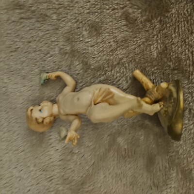 Vintage Fontanini tanzender Cherub mit Vögeln / italienisches Depose # 712 