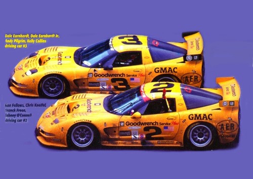 #3 24 hrs of Daytona-Lemans Corvette 1/64 scale AFX Tyco Autoworld SCX Cerrara - Picture 2 of 3