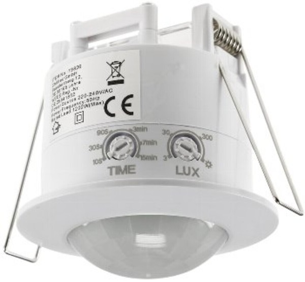 Chilitec Decken Einbau Bewegungsmelder 360° Pir Led Geeignet 6M Reichweite-image