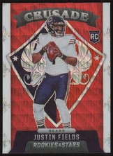 Justin Fields Rookie #CR-23 2021 Panini Rookies & Stars Crusade Red Wave Prizm