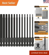 Durable 13-Piece S2 Steel Magnetic Torx Bit Set - Perfect for DIY Projects