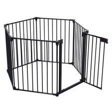 Fireplace Fence Baby Safety Fence Hearth Gate BBQ Metal Fire Gate Pet Black