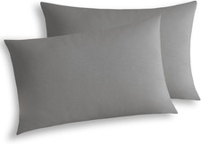 Queen Jersey Knit Pillowcases Set of 2, 100 Cotton Bed Pillow Cases Queen Size