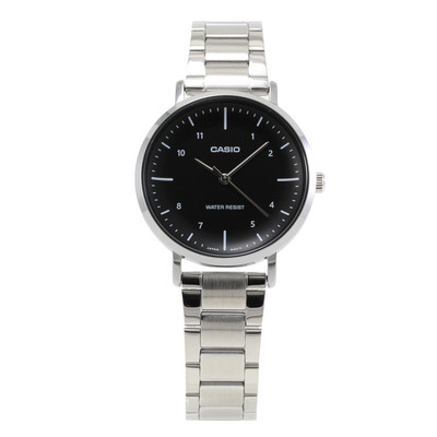 CASIO QUARTZ LTP-VT03D-1B LTP-VT03 LTP Quartz Analog Black Silver