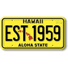 Hawaii State License Plate Magnet by Classic Magnets, 1.9" x 3.8"