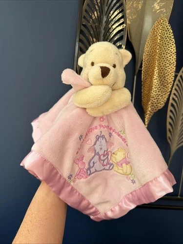 Winnie the Pooh Pink Security Blanket lots of love Lovey Plush comforter