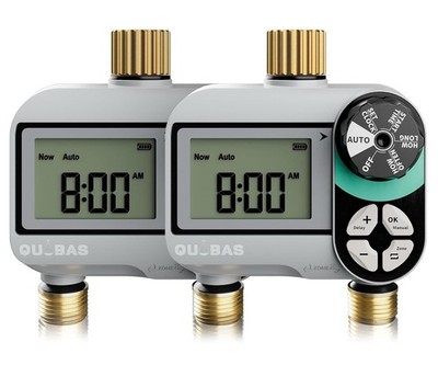 2 Zone Digital Water Timer with Dual Outlets   Programmable Sprinkler