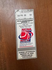 2000 NCAA East Regional Tournament Basketball Ticket Oklahoma State Cowboys