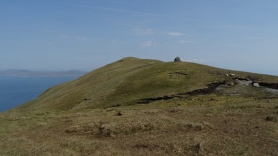 Photo A2 Clare Island - View NE along the summit ridge of Knockmore Crai c2016
