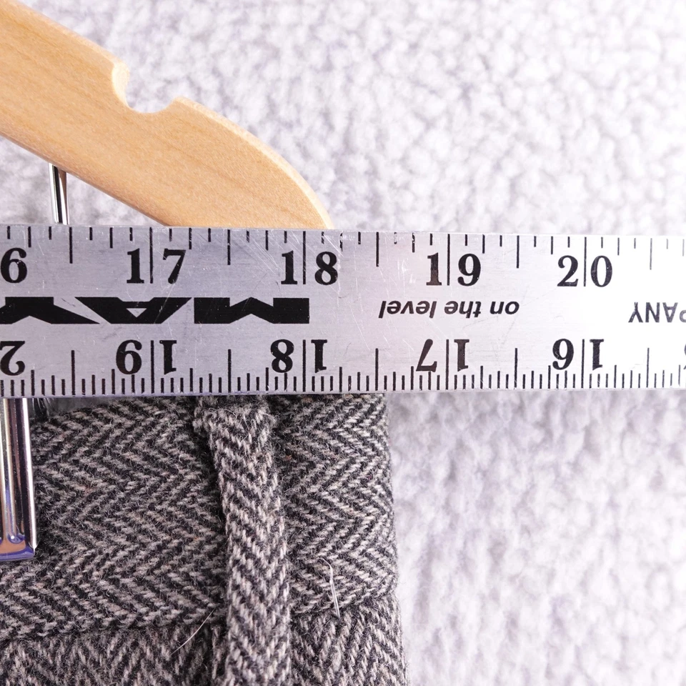 Polo Ralph Lauren Men Herringbone Pleated Wool Blend Trousers Pants 40x30 Gray - Image 4 of 4