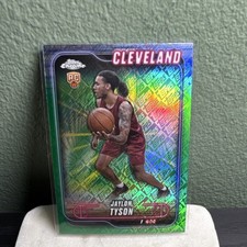 Topps 2024-25 Chrome Jaylon Tyson Rookie Green Refractor #168 Cavaliers