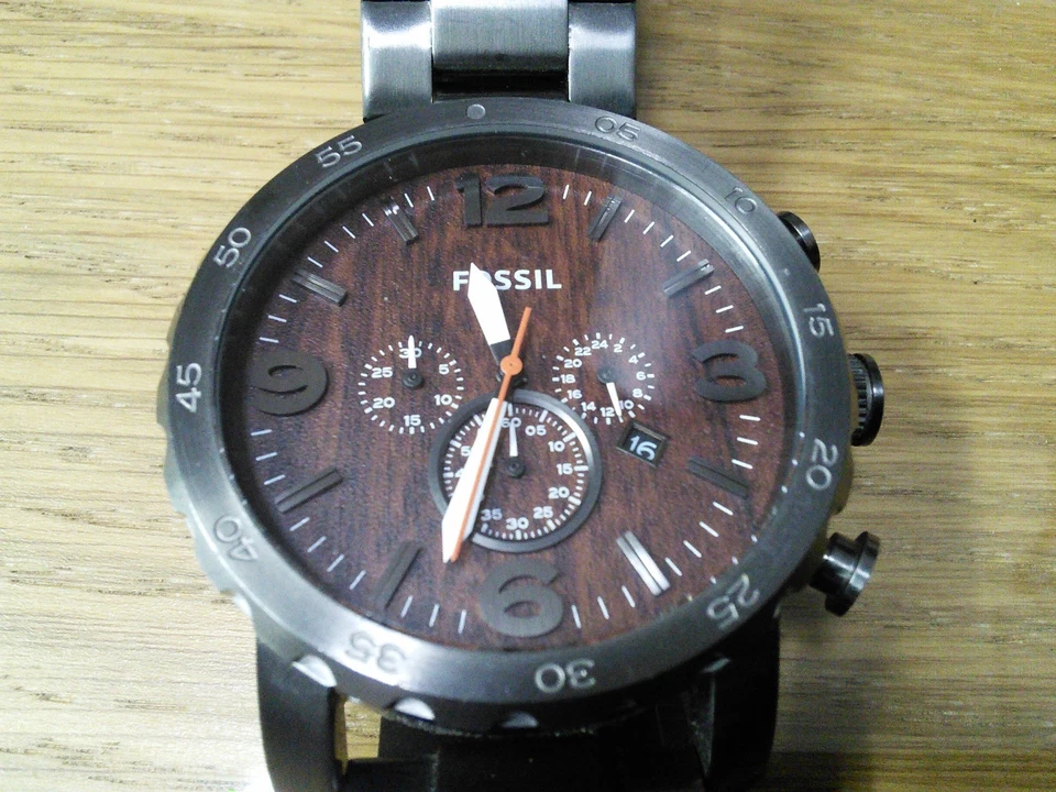 Fossil Men's - Nate Chronograph JR1355 - Smoke Grey Stainless-Steel Watch - image 2 of 4