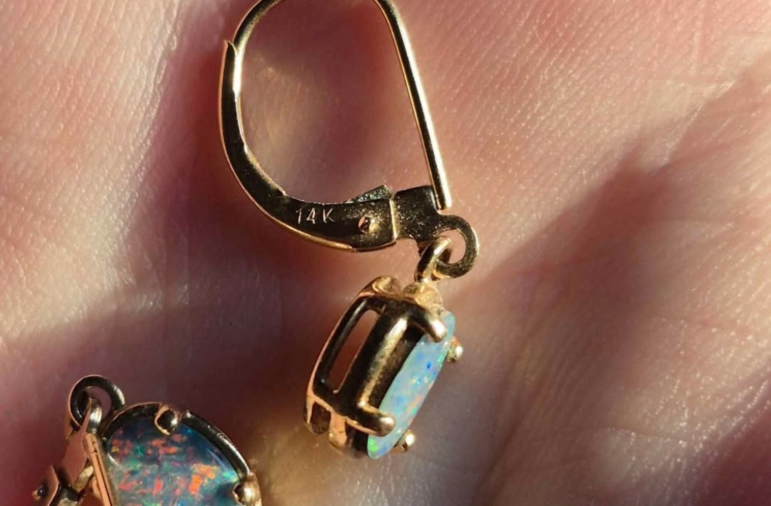 Vintage Leach Garner Solid 14k Opal. Infinity Hal… - image 6