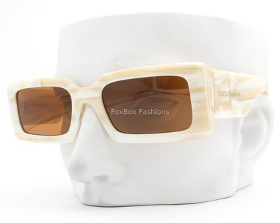 Dolce Gabbana Sunglasses Ivory Beige Brown Horn DG 4416 3431/73 with Case
