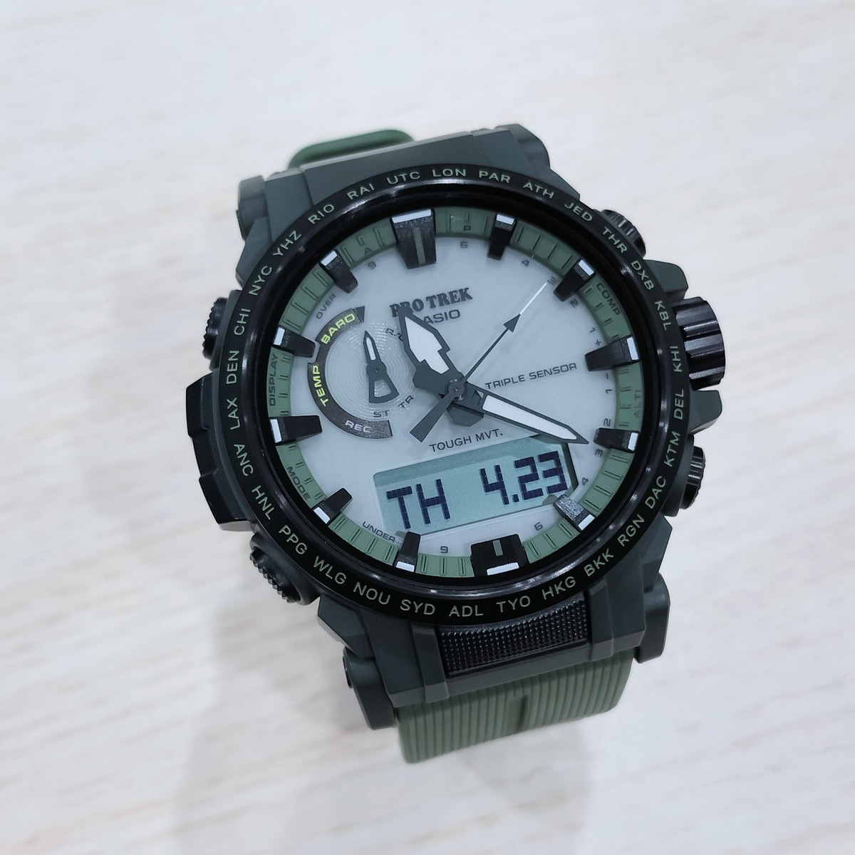 Watch only Casio PRO TREK PRW-61LD-3JF Climber Line Green TOUGH
