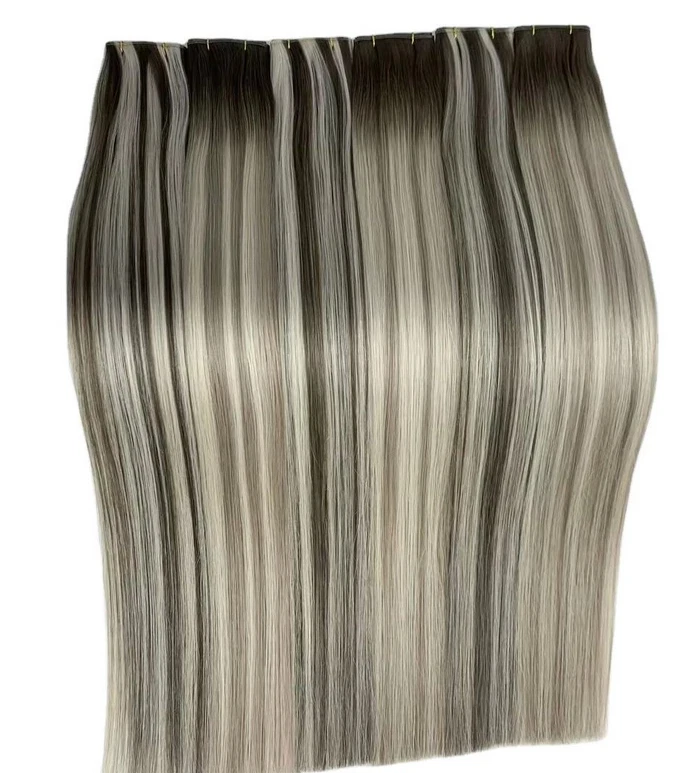 Extensiones de cabello humano 100 % pulpo araña trama Remy for Genius con clip Foto 4 de 4