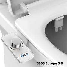Non-Electric Bidet Toilet Seat Attachment with Pressure Controls, Retractable Se