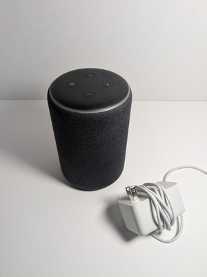 Amazon Echo Plus 2nd Gen L9D29R Zigbee Hub AUX Charcoal Used-Excellent W/ Cord