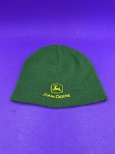 John Deere Winter Hat Green with Yellow Logo and Lettering Youth 4-10