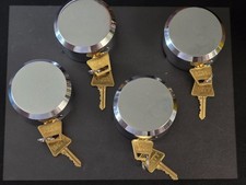 NEW 4 Keyed Alike Lock Hidden Shackle Lock Puck Trailer Padlock 2 7/8"
