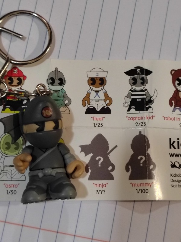 Kid Robot Super Mini Keychain Series 4 Kid Ninja  ?/??? Mystery Keychain.