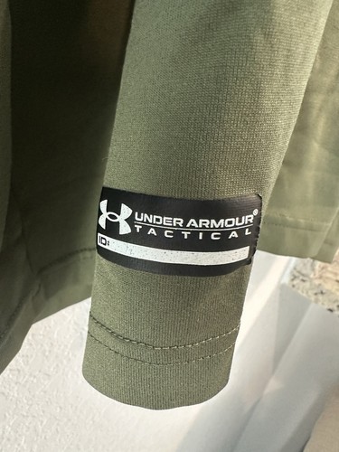 Under Armour Men’s Loose 4XL Long Sleeve Shirt Heatgear Tactical Navy Green - Picture 3 of 5