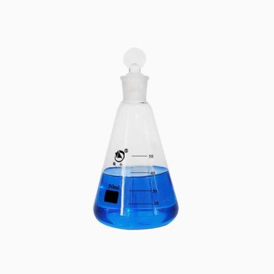 Transparent 50ml Erlenmeyer Flasks Chemistry Laboratory Teaching School Use