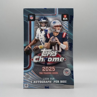 2025 Topps Chrome NFL Hobby Box Football Sealed In Hand Ready To Ship  