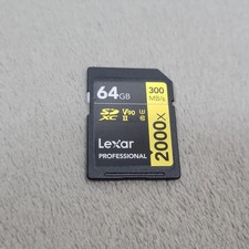 Lexar Professional 2000x 64GB SDXC High Speed Class 10 300MB/s Card