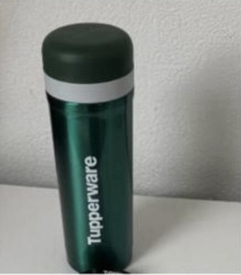 Tupperware Thermobecher 370ml Edelstahl mit Sieb, Grün