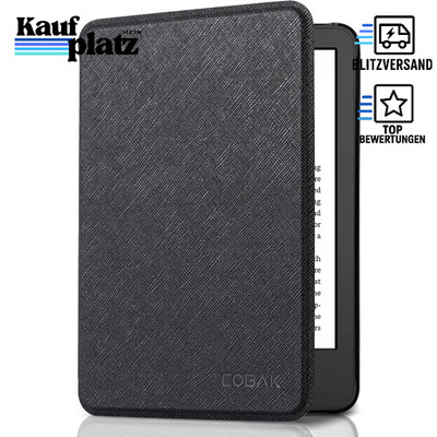 Kindle Hülle 6'' Schwarz Leichte Schutzhülle mit Auto Schlaf/Wach Funktion
