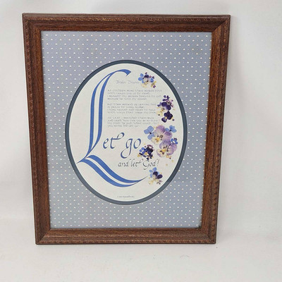 Broken Dreams Poem Framed Art Lauretta P Burns Let Go Let God Wood Frame 12.5x15